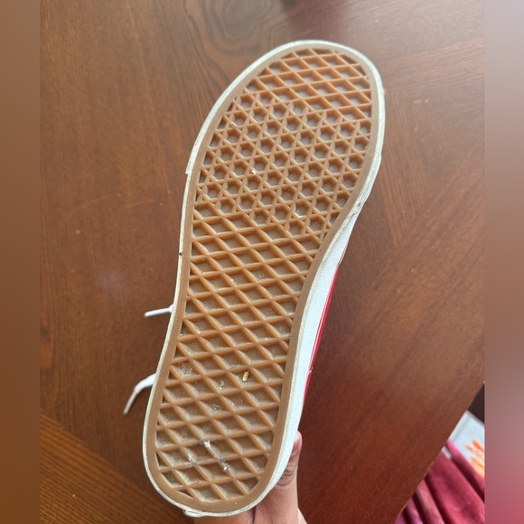 NWOT Red/White Vans Shoes | Sk8-Hi Skate Unisex Red Shoes - Picture 4 of 7